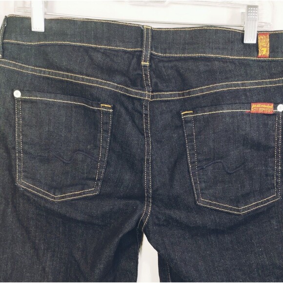 7 For All Mankind Jean Shorts Women's 30 Granola Bimbo Roll Cuff - Picture 4 of 10